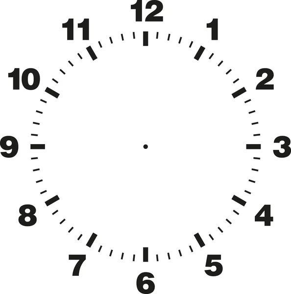 Modello di quadrante dell'orologio — Vettoriale Stock