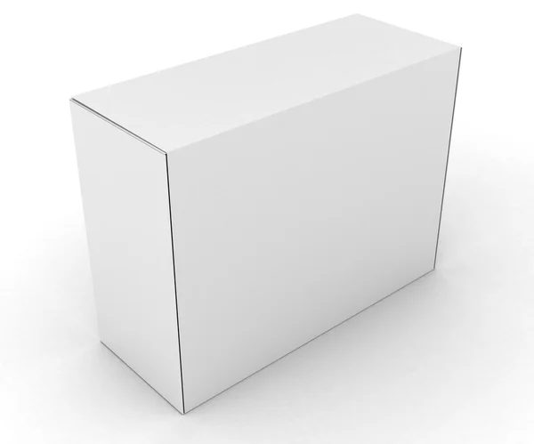 Бланк коробки изолированы на белом — стоковое фото