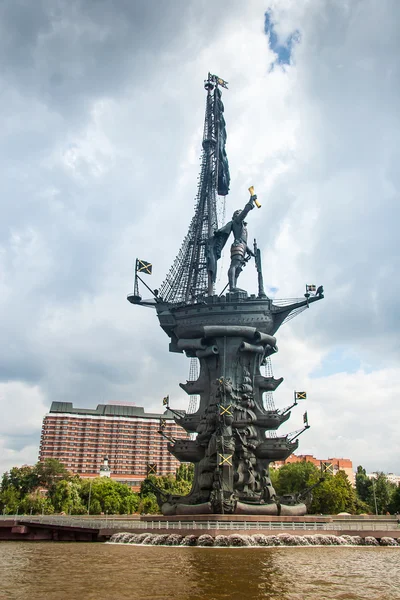 Peter 1st monument in Moscow — Stock Photo, Image