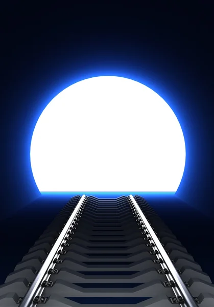 Wejście do tunelu kolejowego — Zdjęcie stockowe