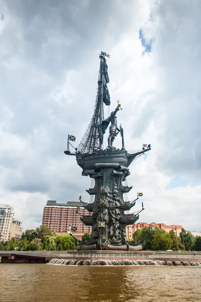 Peter 1st monument in Moscow — Stock Photo, Image