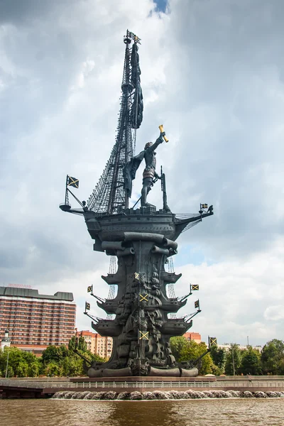 Peter 1st monument in Moscow — Stock Photo, Image