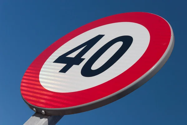 Señal límite de velocidad —  Fotos de Stock