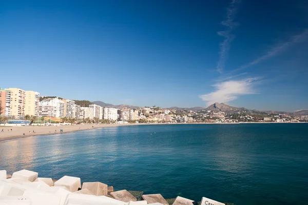 Küste bei Malaga lizenzfreie Stockbilder
