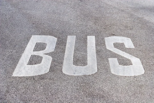 Bus lane road marking — Stock Photo, Image