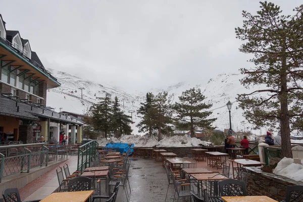 Sierra nevada Spanyolország ski resort — Stock Fotó