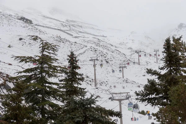 Skigebied van Sierra nevada Spanje — Stockfoto