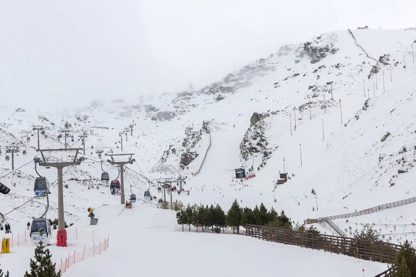 Skigebied van Sierra nevada Spanje — Stockfoto