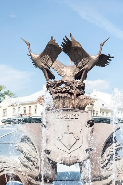 Külső szökőkút a Függetlenség tér, minsk — Stock Fotó