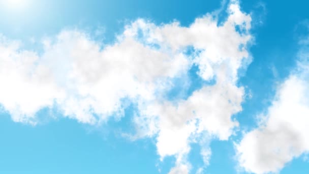 Chmura słoneczne niebo wideo tło rozdzielczość 4K — Wideo stockowe