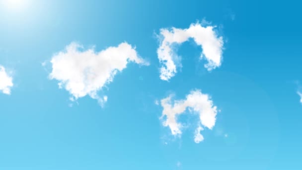Cloud Sunny Sky Відео Фон 4K Роздільна здатність — стокове відео