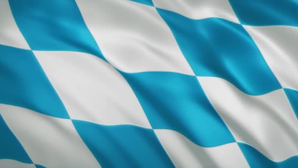 Freistaat Bayern Bavaria - Waving Flag Video Achtergrond — Stockvideo