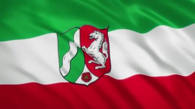 Land Nordrhein-Westfalen Kuzey Ren-Vestfalya - Sallanan Bayrak Arkaplanı