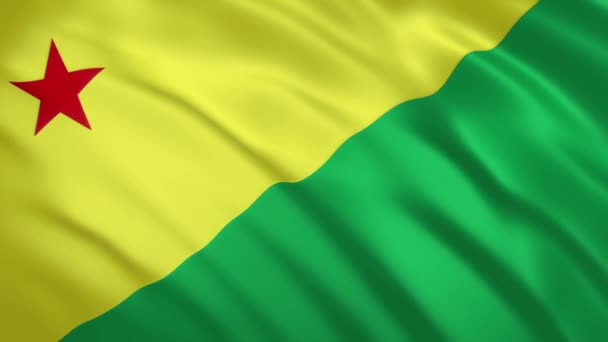 Acre - golvende vlag video achtergrond - Brazilië staat — Stockvideo