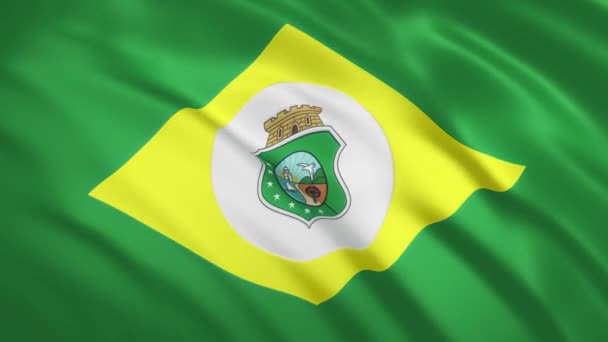 Ceara - Viftande flagga video bakgrund - Brasilien — Stockvideo