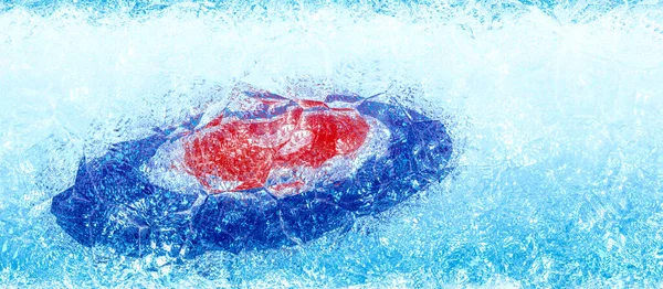 Background with ice and curling illustration — Stock Photo, Image