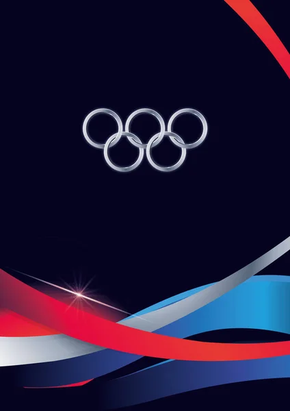 Olympic Games Background and Ribbons — Zdjęcie stockowe