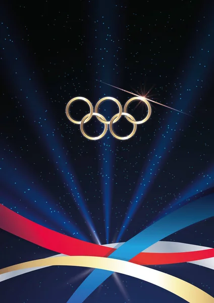 Olympijské hry Pozadí a stuhy — Stock fotografie