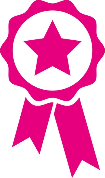 Vector de icono de estrella de cinta de premio — Vector de stock