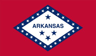 Arkansas ABD Devlet Vektör İllüstrasyonu