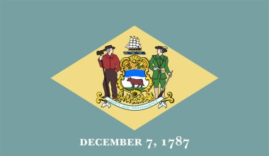 Delaware ABD Devlet Vektör İllüstrasyonu