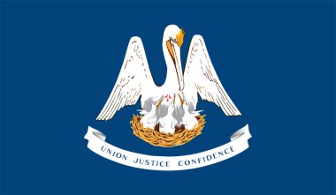 Louisiana ABD Devlet Vektör İllüstrasyonu