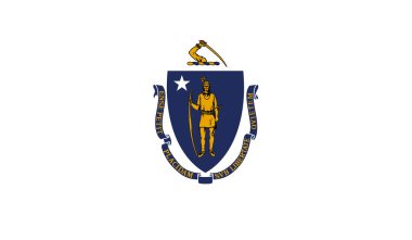 Massachusetts ABD Devlet Vektör İllüstrasyonu