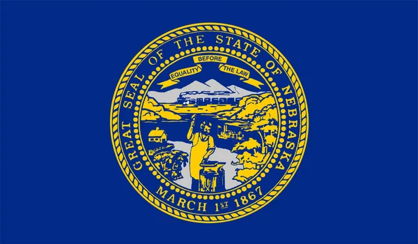 Nebraska EUA State Vector Illustration — Vetor de Stock