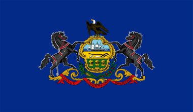 Pennsylvania Eyaleti Vektör İllüstrasyonu