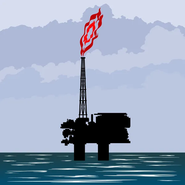 L'industria petrolifera — Vettoriale Stock