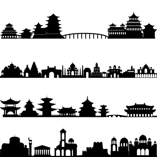 Arquitectura Asia — Vector de stock