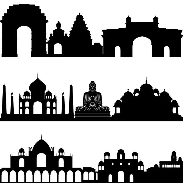 Indian architecture — Stock Vector