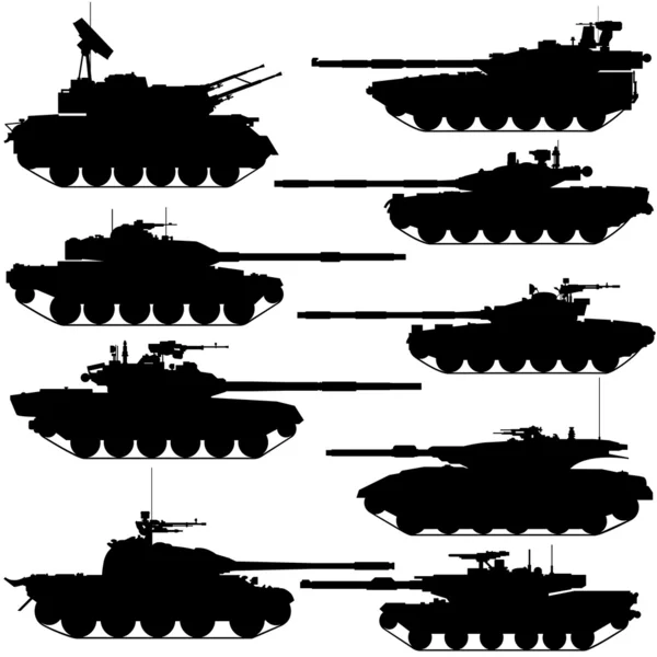 Modern tanks — Stock Vector