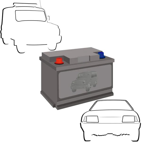Batterie voiture — Image vectorielle