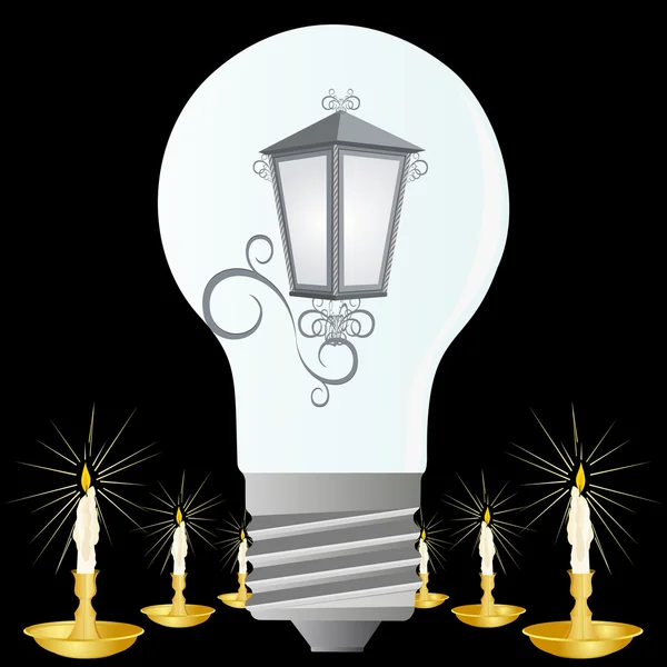 Elektrische lamp — Stockvector