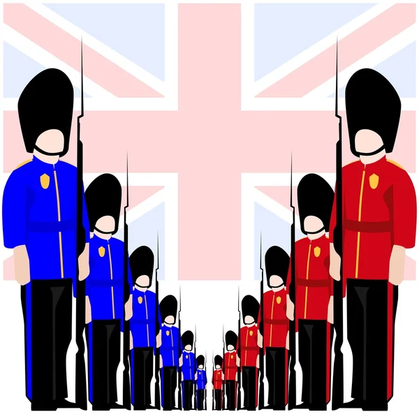 The soldiers of the Royal Guard — Stock Vector