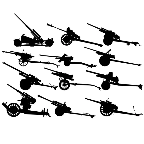 Artillerie antiaérienne 2e Guerre mondiale-1 — Image vectorielle