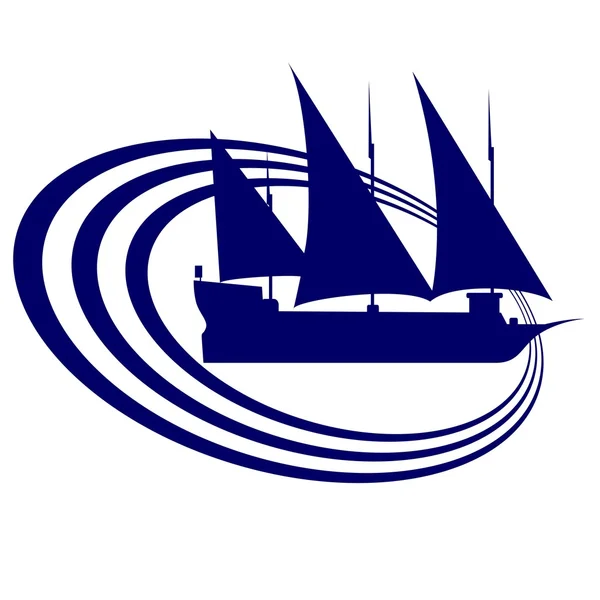 Sailing ship-1 — Stock Vector