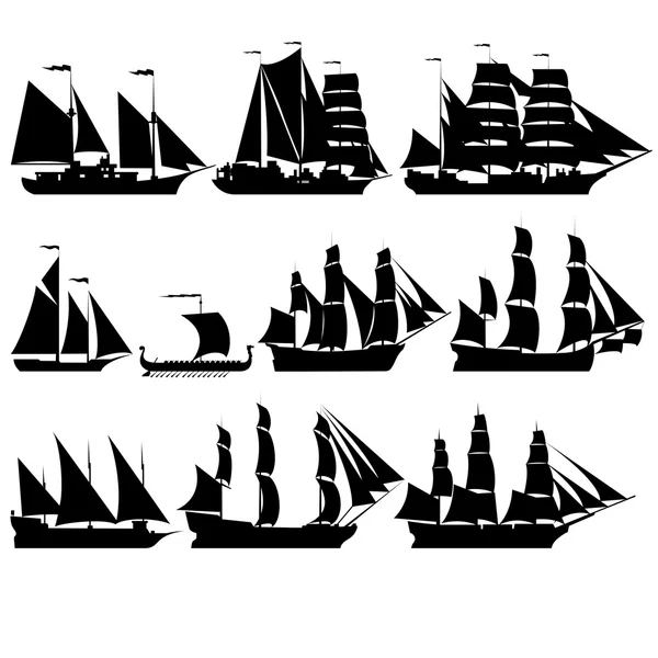 Barcos de vela 2 — Vector de stock