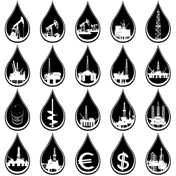 Drops of oil — Stock Vector