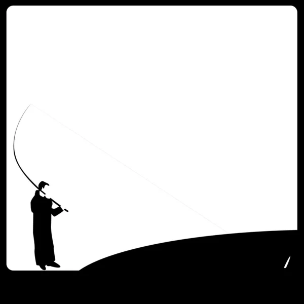 Pêcheur — Image vectorielle