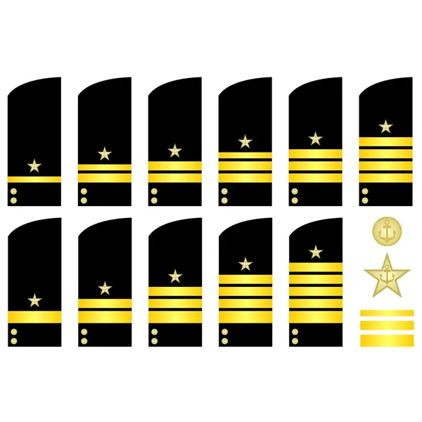 Shoulder patches employees of the Russian Navy — Stock Vector