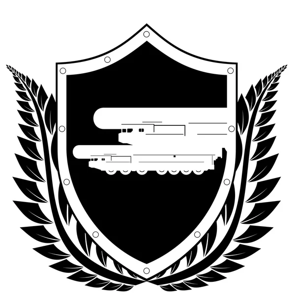 Escudo y portamisiles-1 — Vector de stock