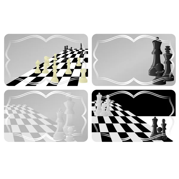 Tarjeta de visita con ajedrez — Vector de stock