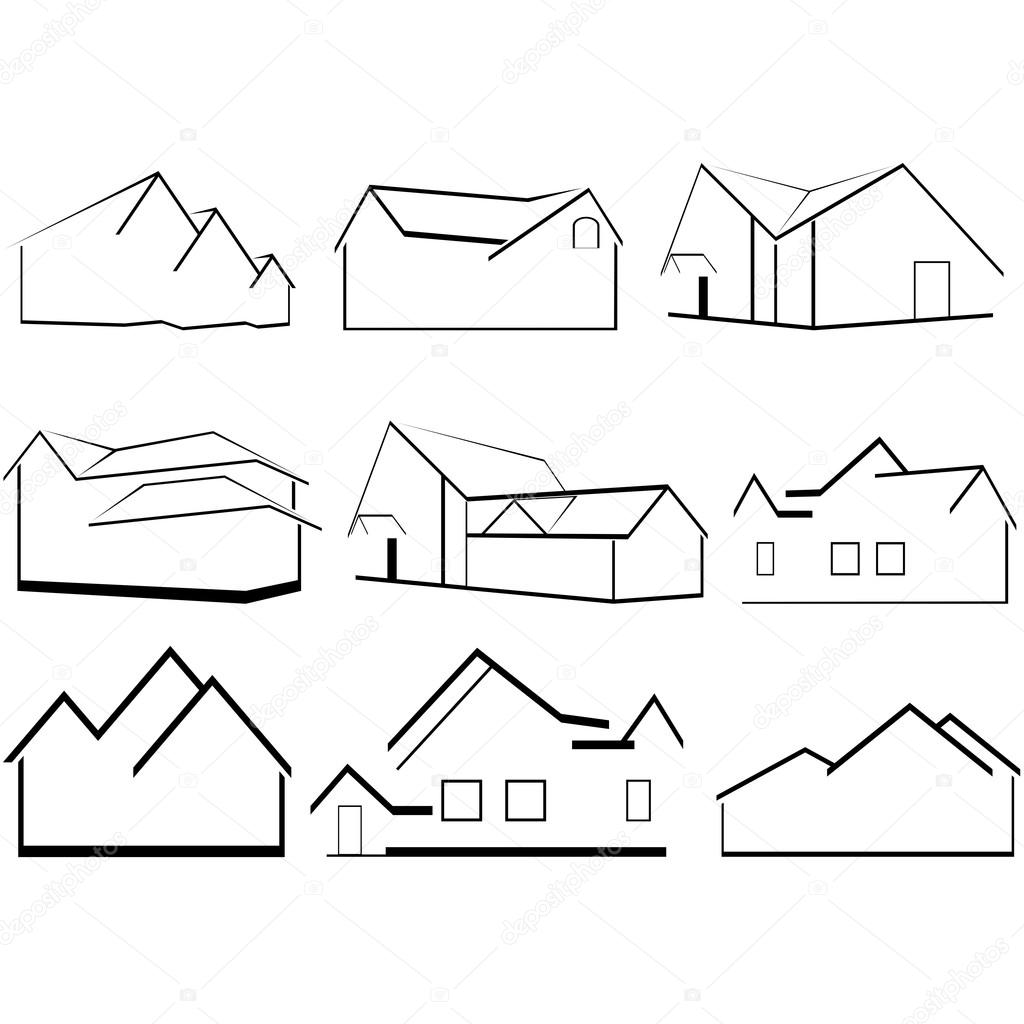 Outlines of houses