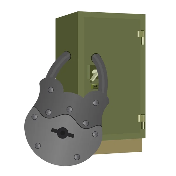 The lock on the safe — Stock Vector