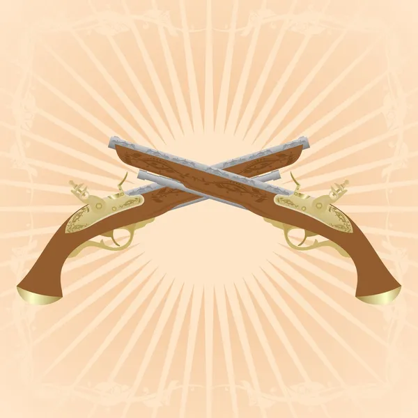 Pistolas de duelo — Vector de stock