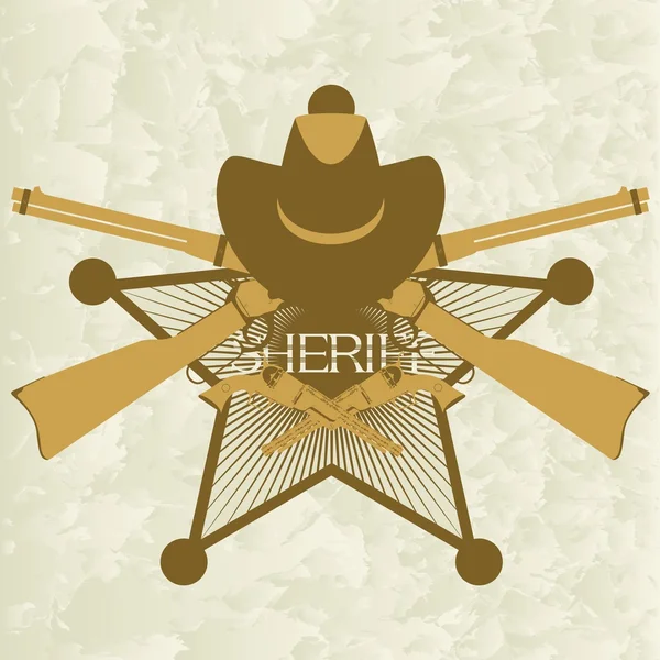 De sheriffs badge-3 — Stockvector