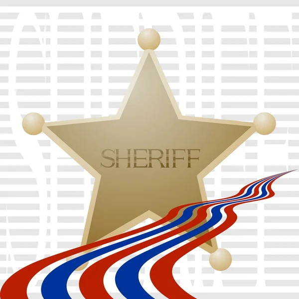 Insignia del sheriff — Vector de stock