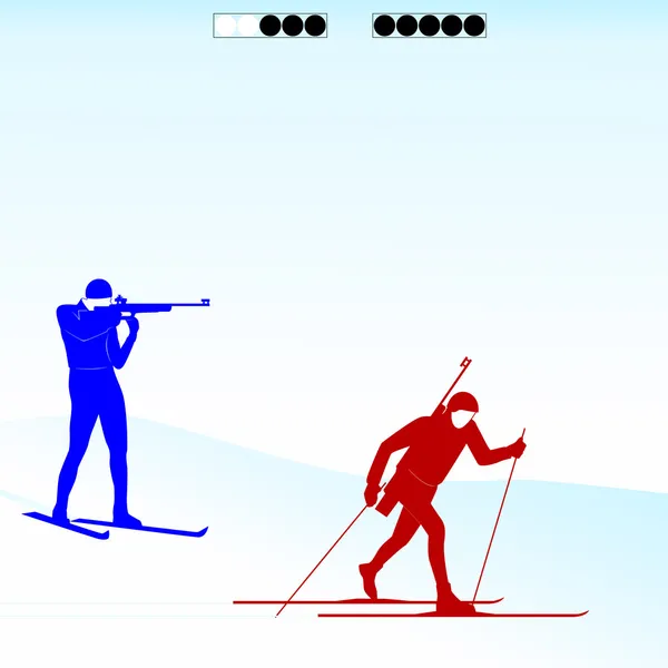 Biathlon compétition-1 — Image vectorielle